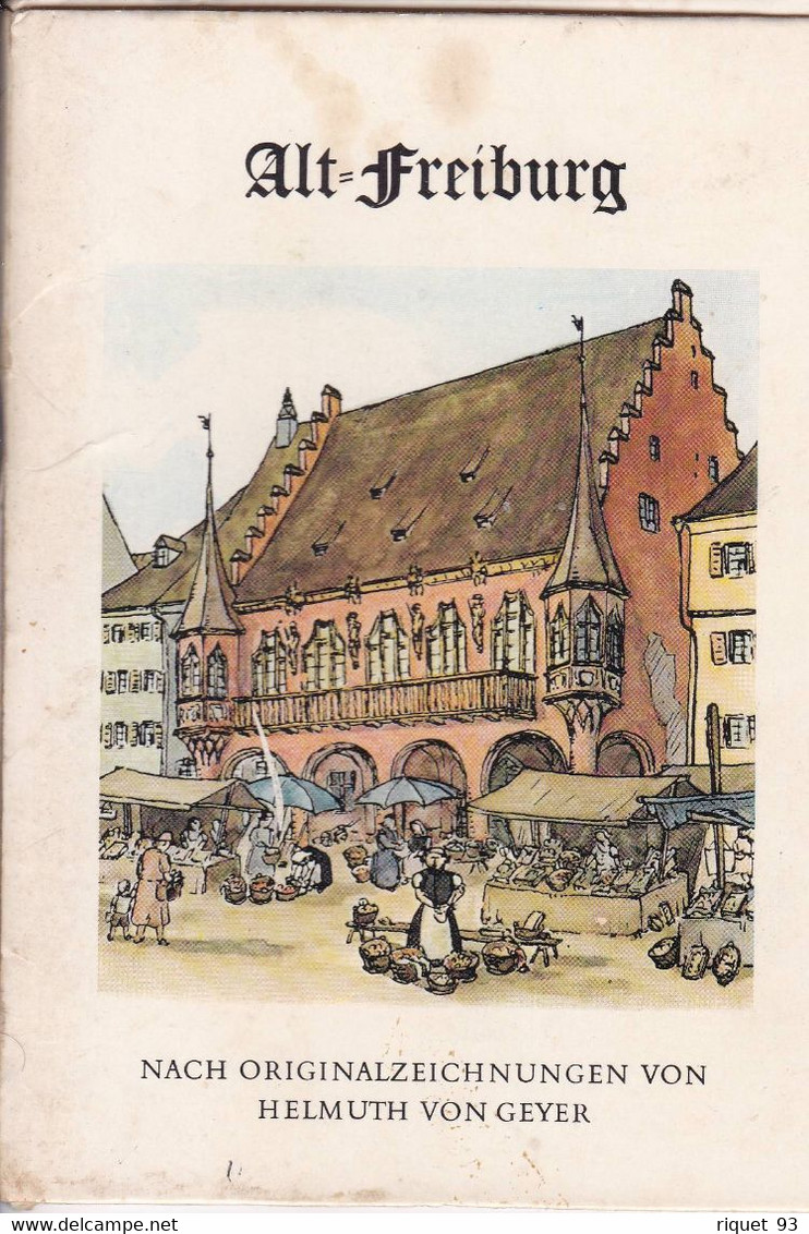 Pochette De 8 Cp De La Ville De Fribourg. Dessin De L'illustrateur Helmuth V. Geyer - Fribourg