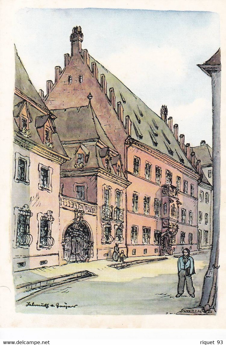 Pochette de 8 cp de la ville de Fribourg. Dessin de l'illustrateur Helmuth V. Geyer