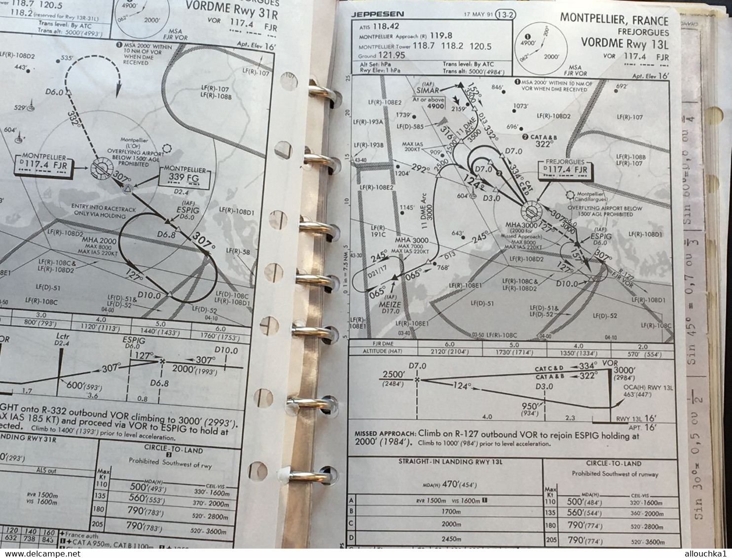 Beechkraft king air C90 Pilote operating Aviation  Manuel Jeppesen Airway Manual service plans vol aéroports France