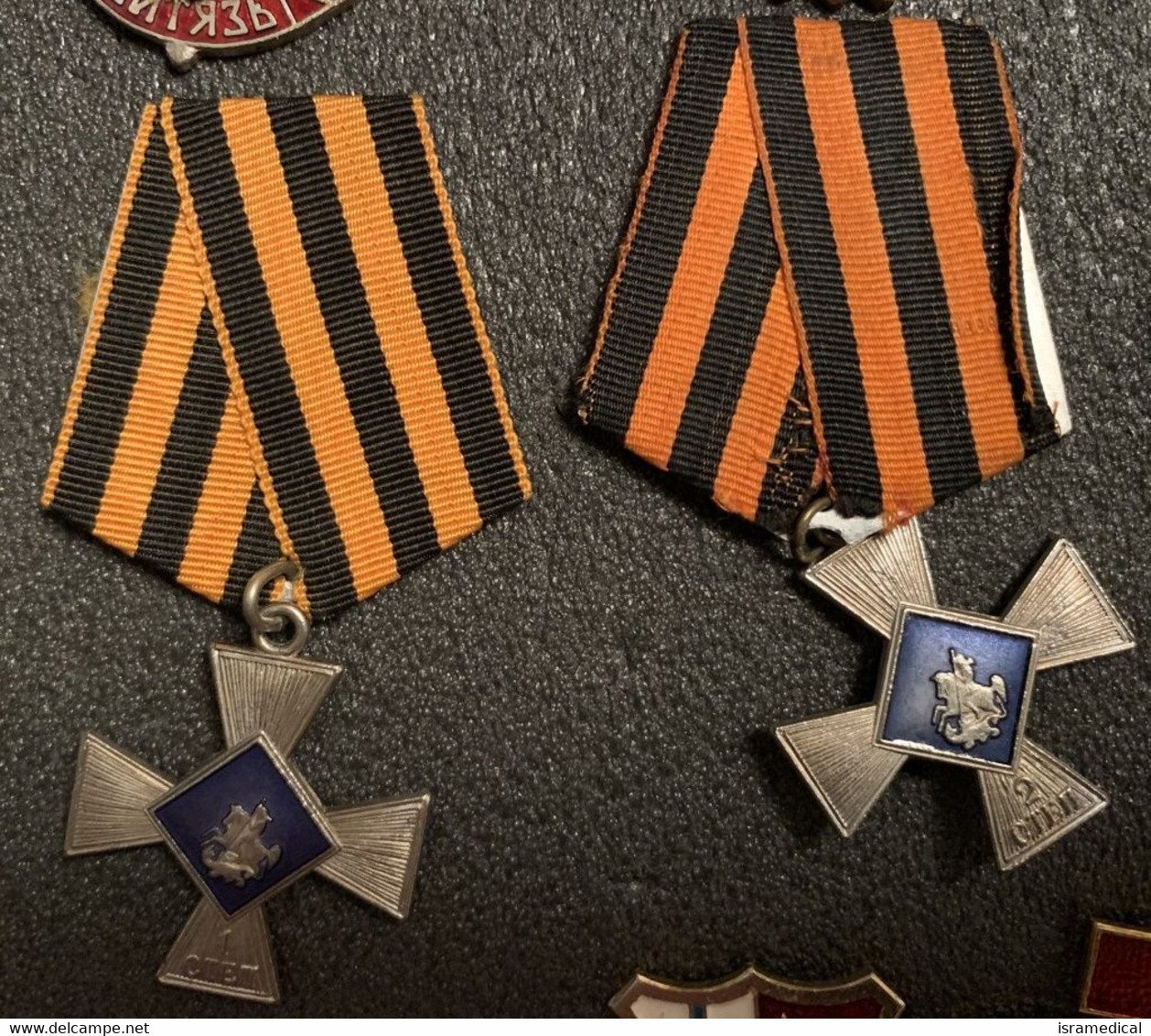 RUSSIA COSSACKS CROSSES OF MERIT FOR BRAVERY OF THE FIRST AND SECOND DEGREE - Militaria