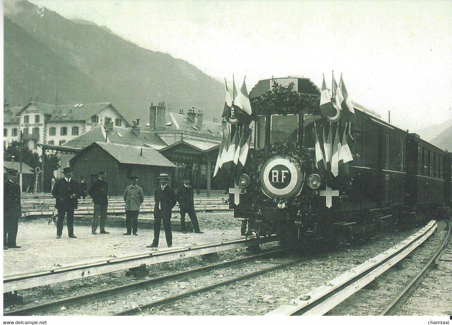 74 SERIE DE 10 CARTES POSTALES DES GARES DE LA LIGNE DE TRAIN A VOIX METRIQUE DE LA VALLÉE DE CHAMONIX MONT BLANC - Chamonix-Mont-Blanc