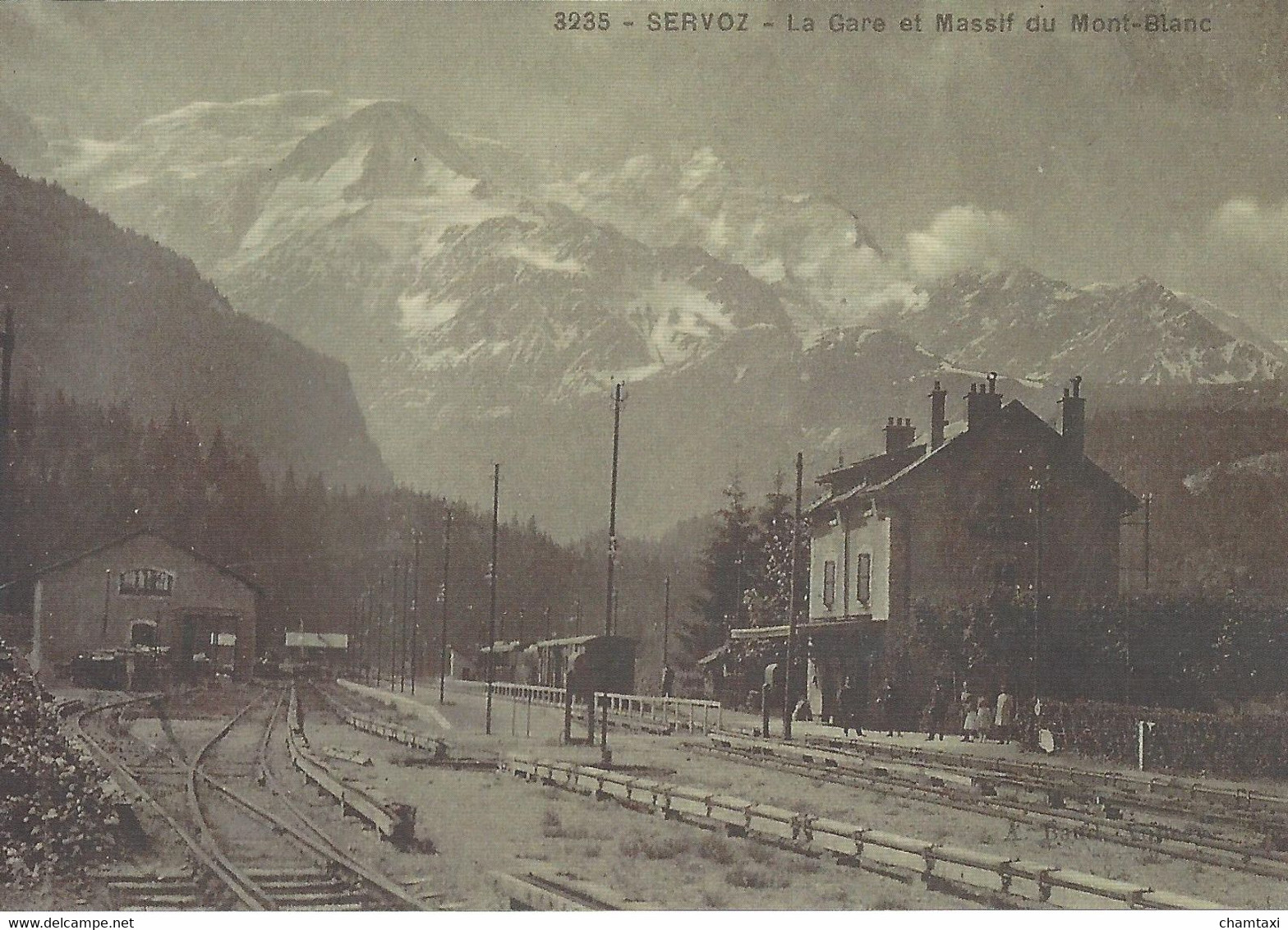 74 SERIE DE 10 CARTES POSTALES DES GARES DE LA LIGNE DE TRAIN A VOIX METRIQUE DE LA VALLÉE DE CHAMONIX MONT BLANC - Chamonix-Mont-Blanc