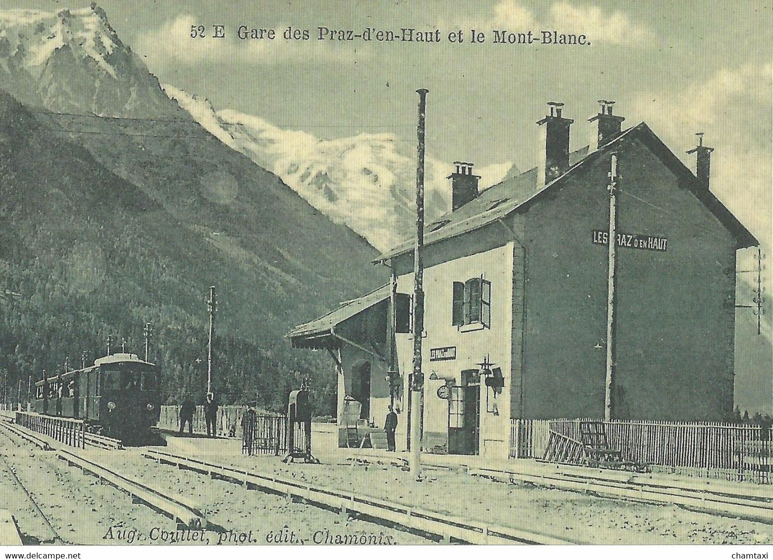 74 SERIE DE 10 CARTES POSTALES DES GARES DE LA LIGNE DE TRAIN A VOIX METRIQUE DE LA VALLÉE DE CHAMONIX MONT BLANC