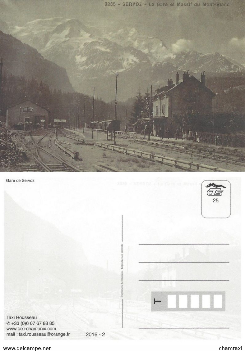 74 SERIE DE 10 CARTES POSTALES DES GARES DE LA LIGNE DE TRAIN A VOIX METRIQUE DE LA VALLÉE DE CHAMONIX MONT BLANC