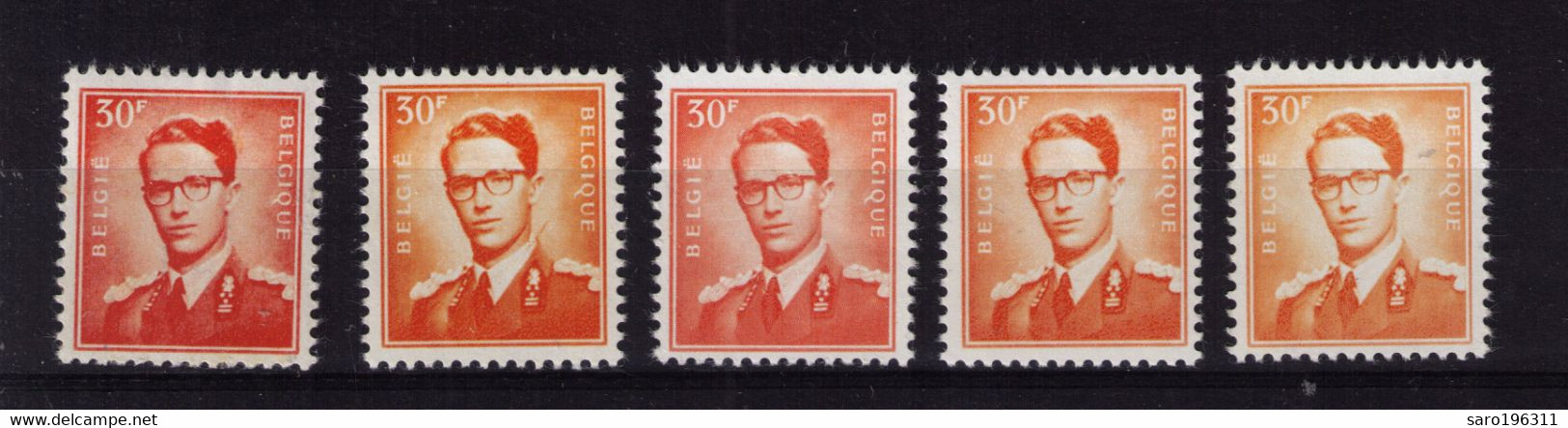 ROI BAUDOUIN  ** / MNH 30 FR    5 NUANCES  à  6,99 - Unused Stamps