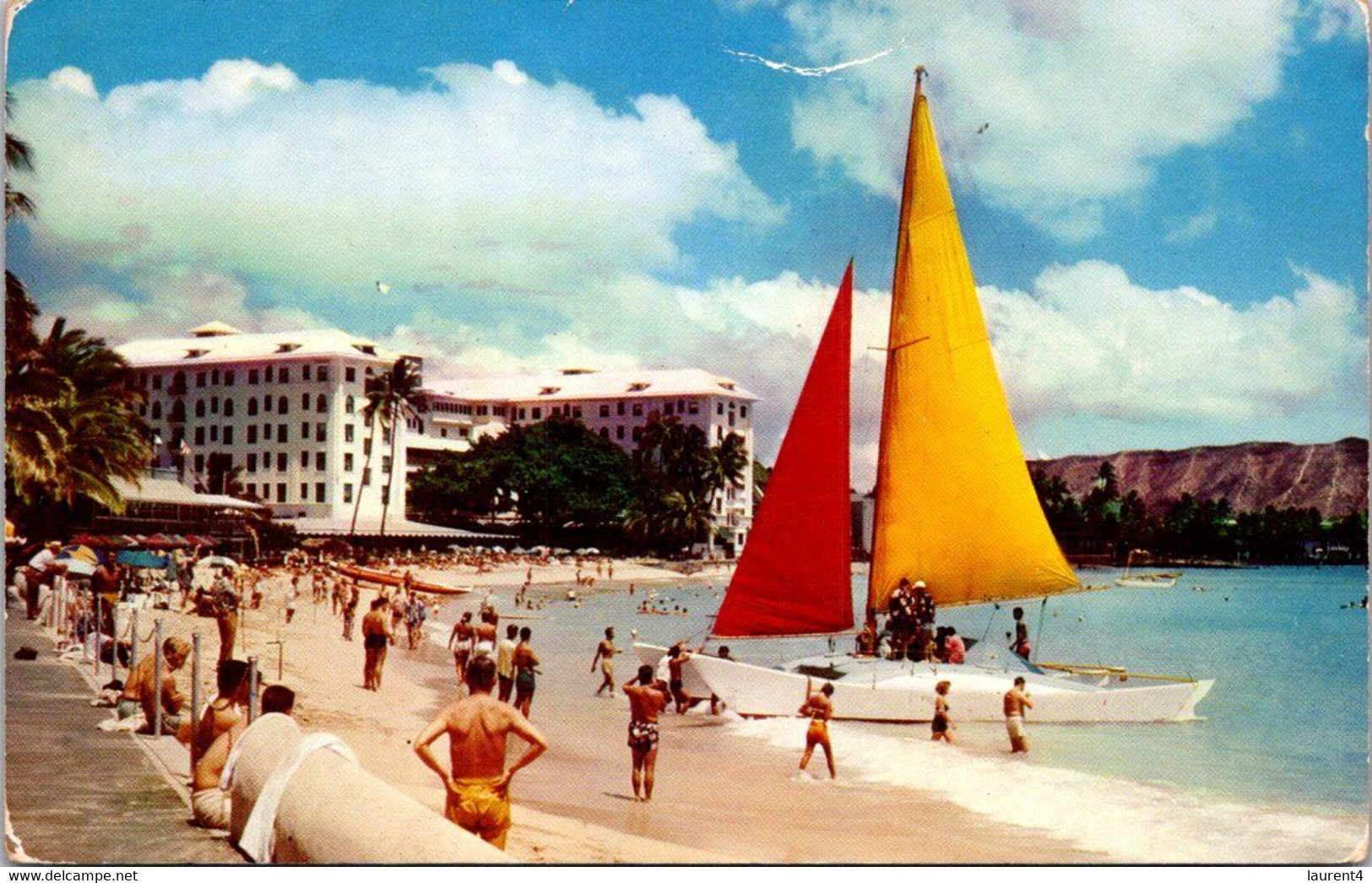 (5 A 29) - USA - Hawaii - Waikiki - Catamaran Sail Ship - Hawaï