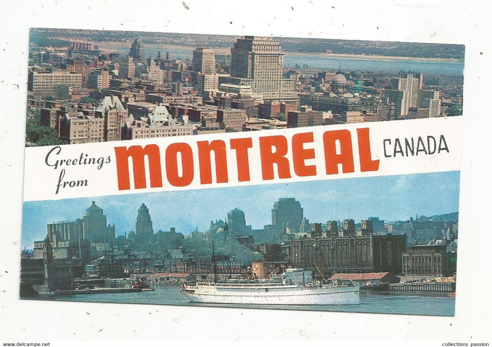 Cp, CANADA , QUEBEC , MONTREAL , Multivues , Greetings From Montreal , écrite ,ed. Plastichrome - Montreal
