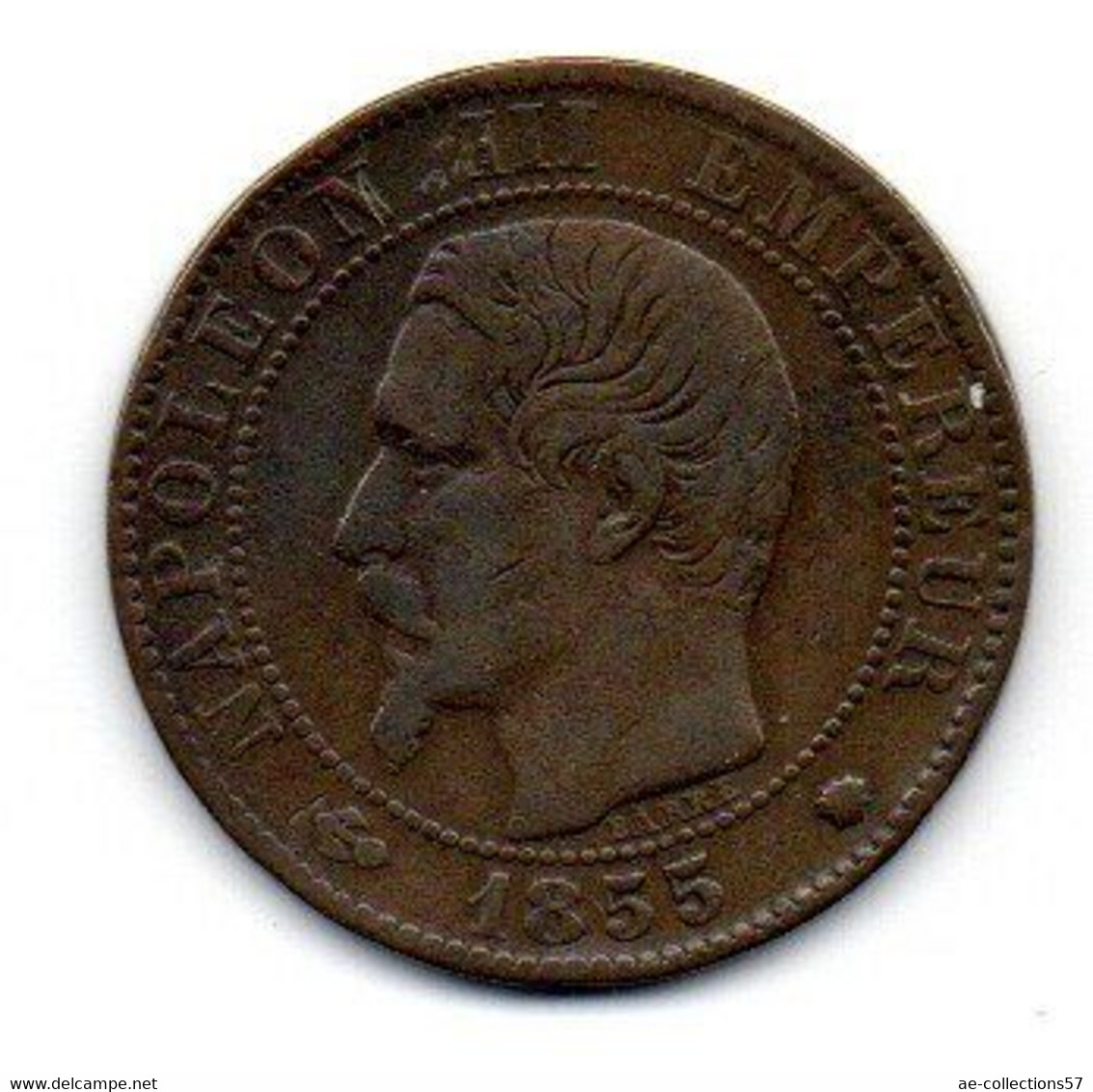 Napoléon III  --  5 Centimes 1855 MA   Ancre  -   état  TB - 5 Centimes