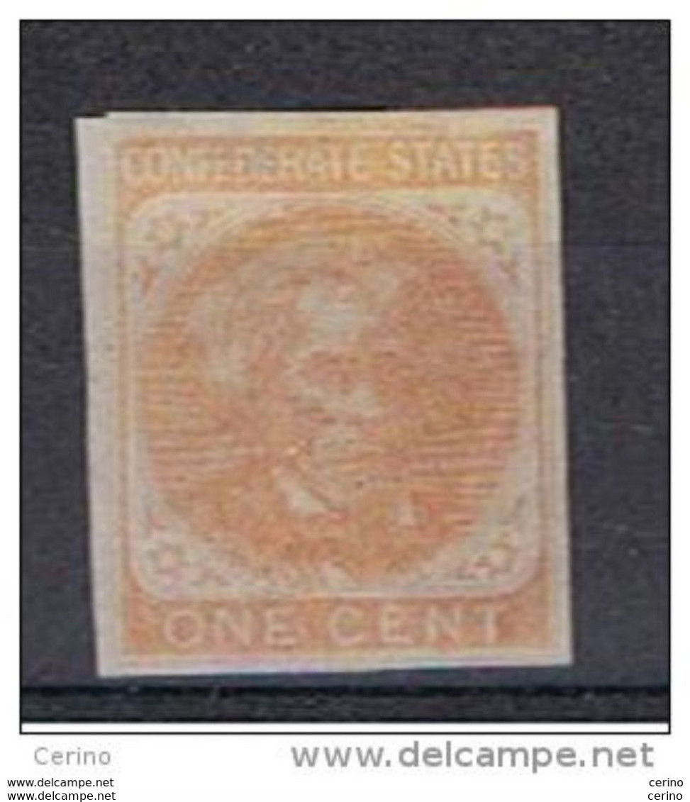 U.S.A. -  GENERAL  ISSUES:  1862/64  J. C. CAKHOUN  -  2 C.  NO  GLUE  -  YV/TELL. 6 - 1861-65 Confederate States