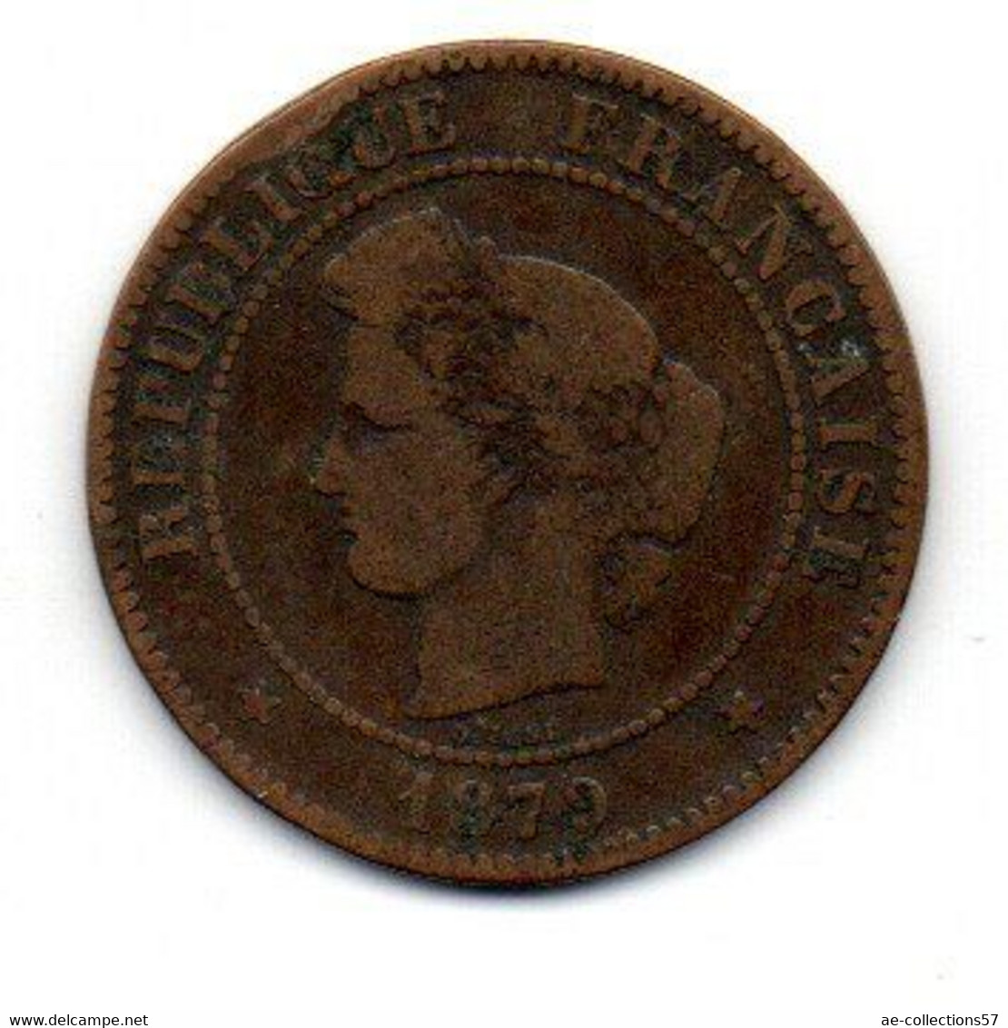 France --  5 Centimes 1879 A Ancre Barrée  -   état  B - Other & Unclassified