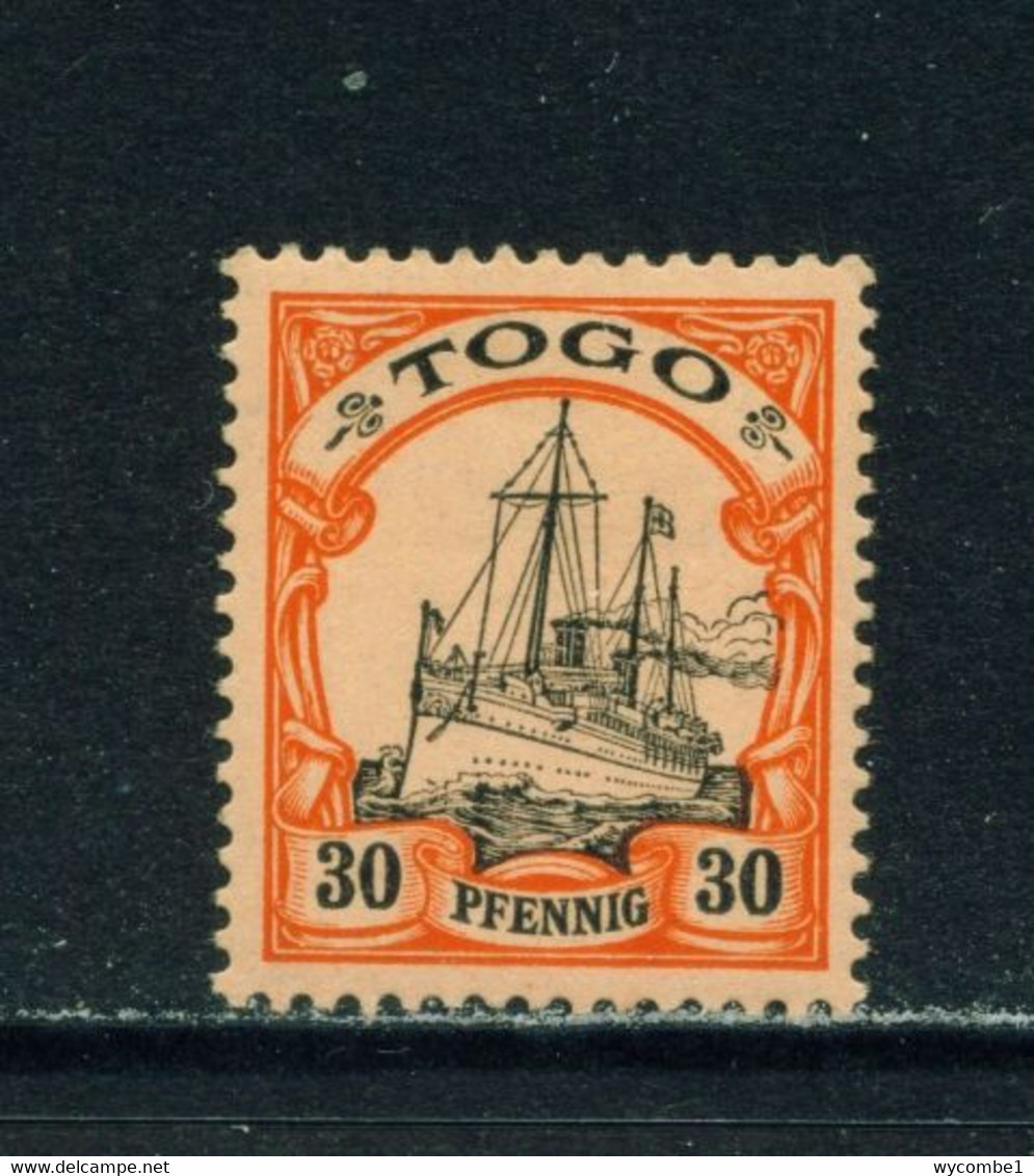 TOGO  -  1900 Yacht Definitive 30pf Hinged Mint - Togo