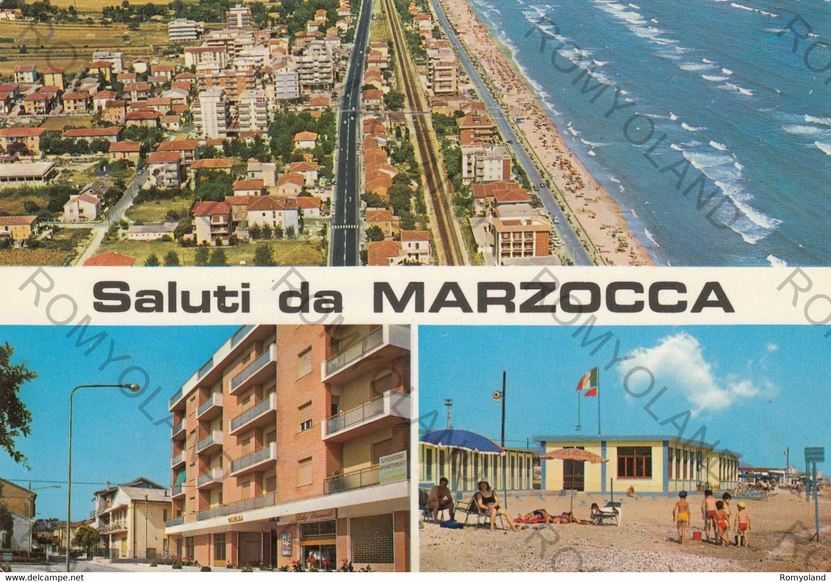 CARTOLINA  SALUTI DA MARZOCCA,ANCONA.MARCHE,MARE,SOLE,ESTATE,BELLA ITALIA,STORIA,MEMORIA,CULTURA,VIAGGIATA 1980 - Ancona