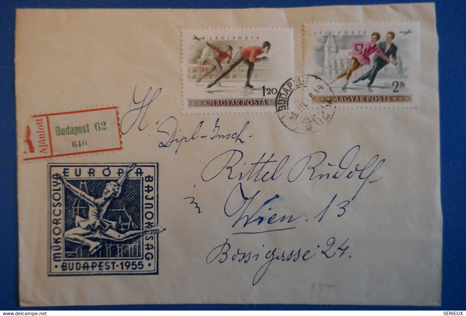 AD12 HONGRIE  BELLE  LETTRE RECOM.   1955 BUDAPEST    +  + AFFRANCH. INTERESSANT - Storia Postale