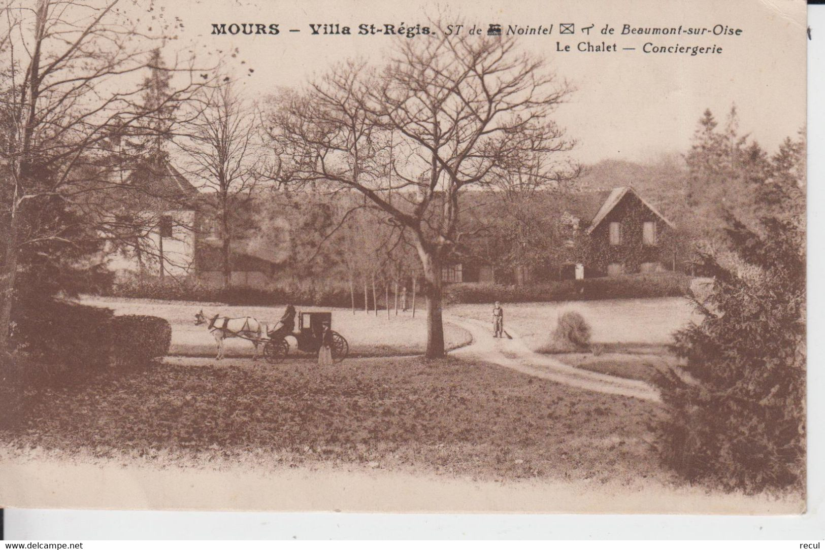 VAL D'OISE -  MOURS - Villa St Régis - Le Chalet - Conciergerie  ( - Timbre à Date De 1927  - Animation  ) - Mours