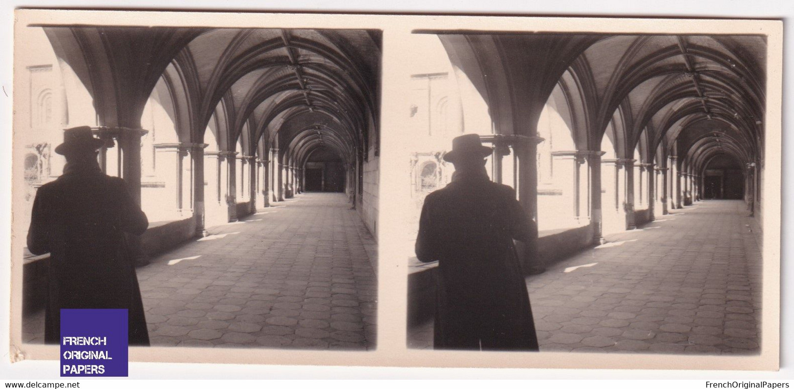 Fontevrault / Abbaye Le Cloître 1954 Photo Stéréoscopique 12,8x5,8cm Maine Et Loire 49 Fontevraud A59-29 - Photos Stéréoscopiques