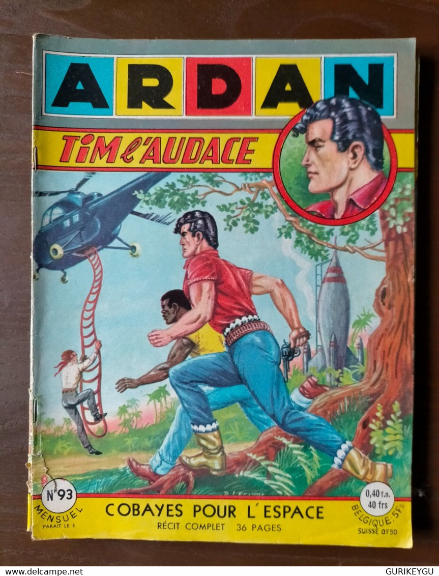 Bd   ARDAN Tim L'audace  N° 93  ARTIMA 1959  Bd - Arédit & Artima