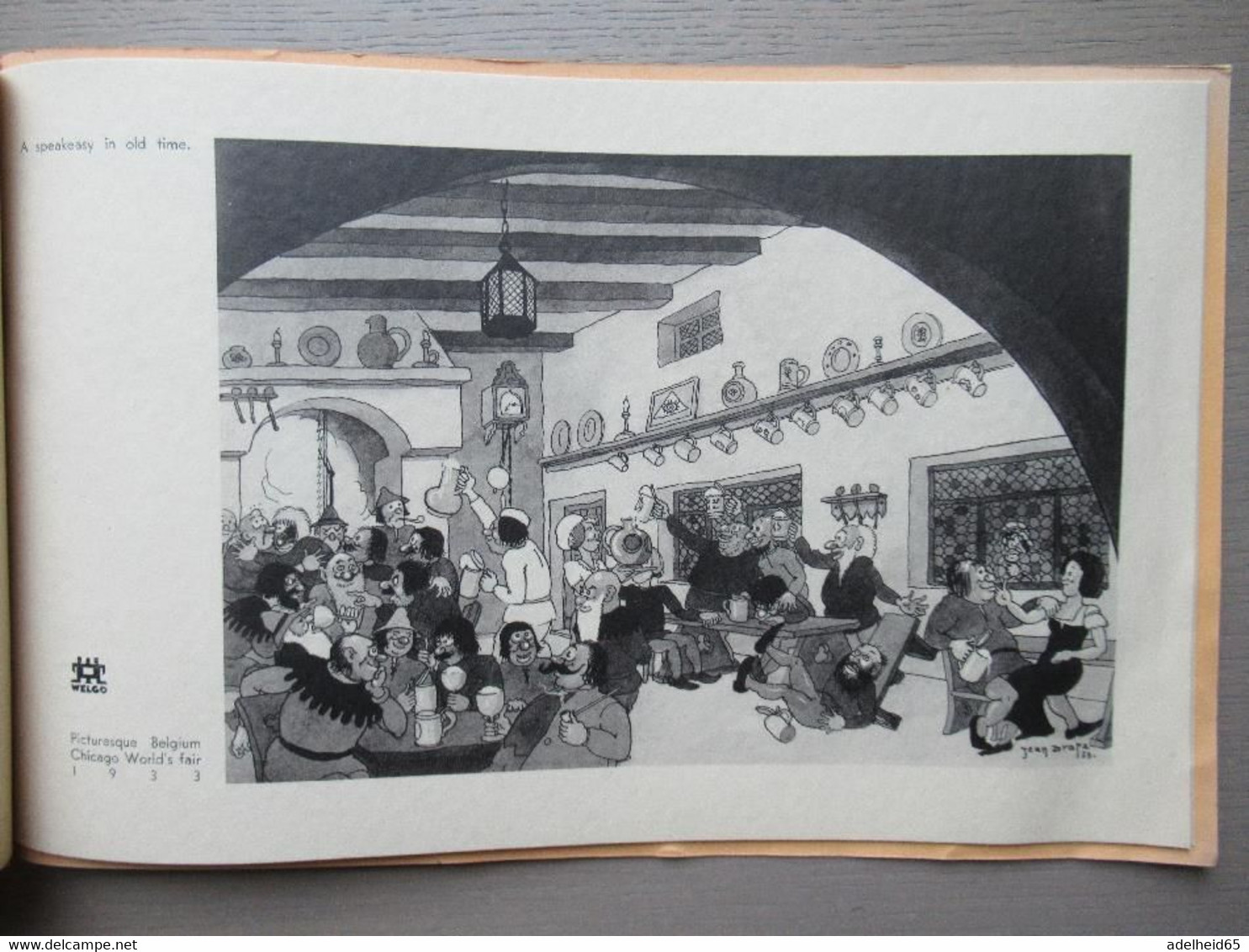 Old Belgium (cartoons) as seen by Jean Dratz Chicago world Fair 1933 Picturesque Belgium