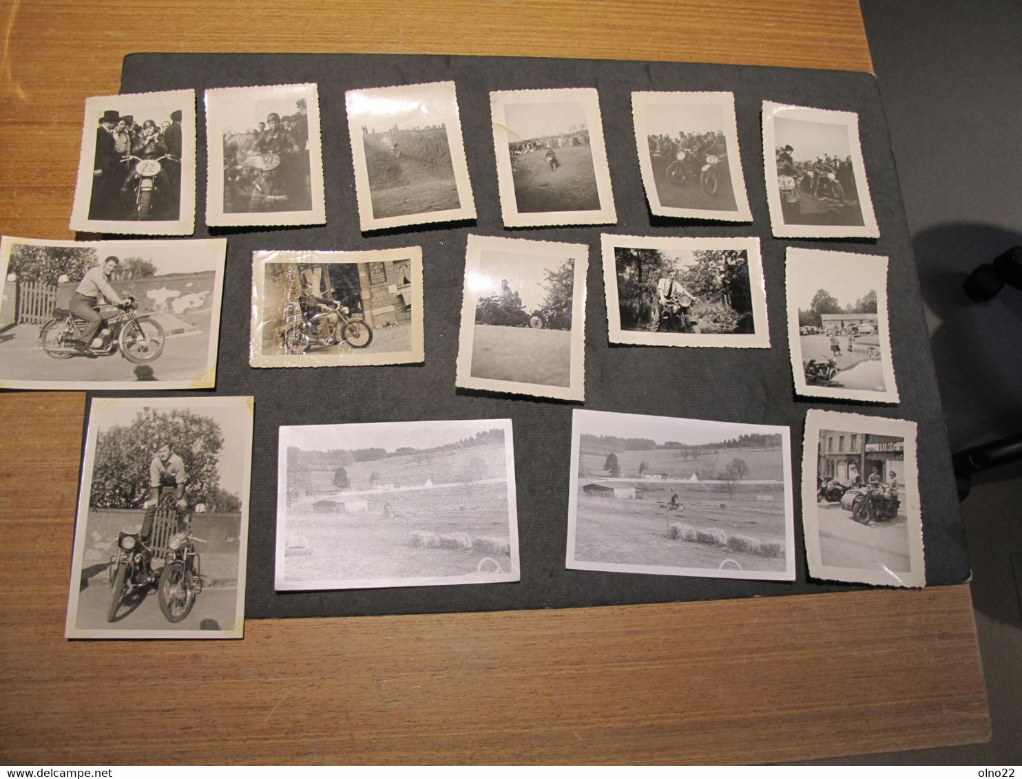 15 PHOTOS N/B MOTOS/CYCLOMOTEUR/SIDE-CAR/ CROSS - VOIR SCANS - Sonstige & Ohne Zuordnung