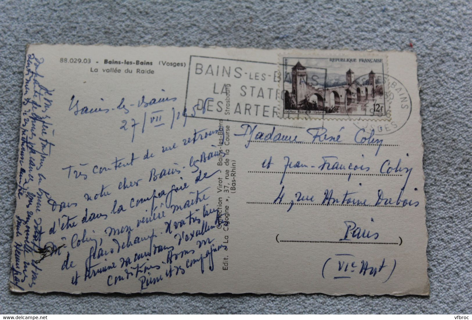 E304, Cpsm 1956, Bains Les Bains, La Vallée Du Raide, Vosges 88 - Bains Les Bains