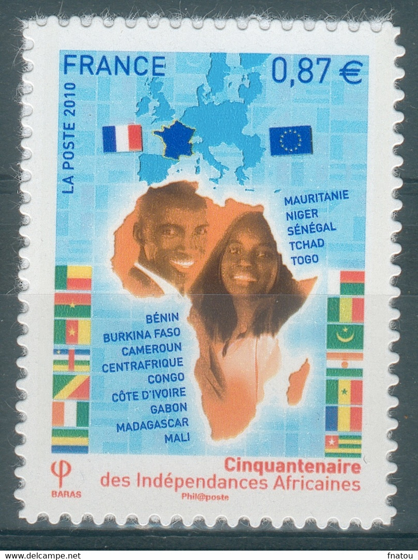 France, Cinquantenaire Des Indépendances Africaines, 2010 **, TB  autoadhésif - Andere & Zonder Classificatie