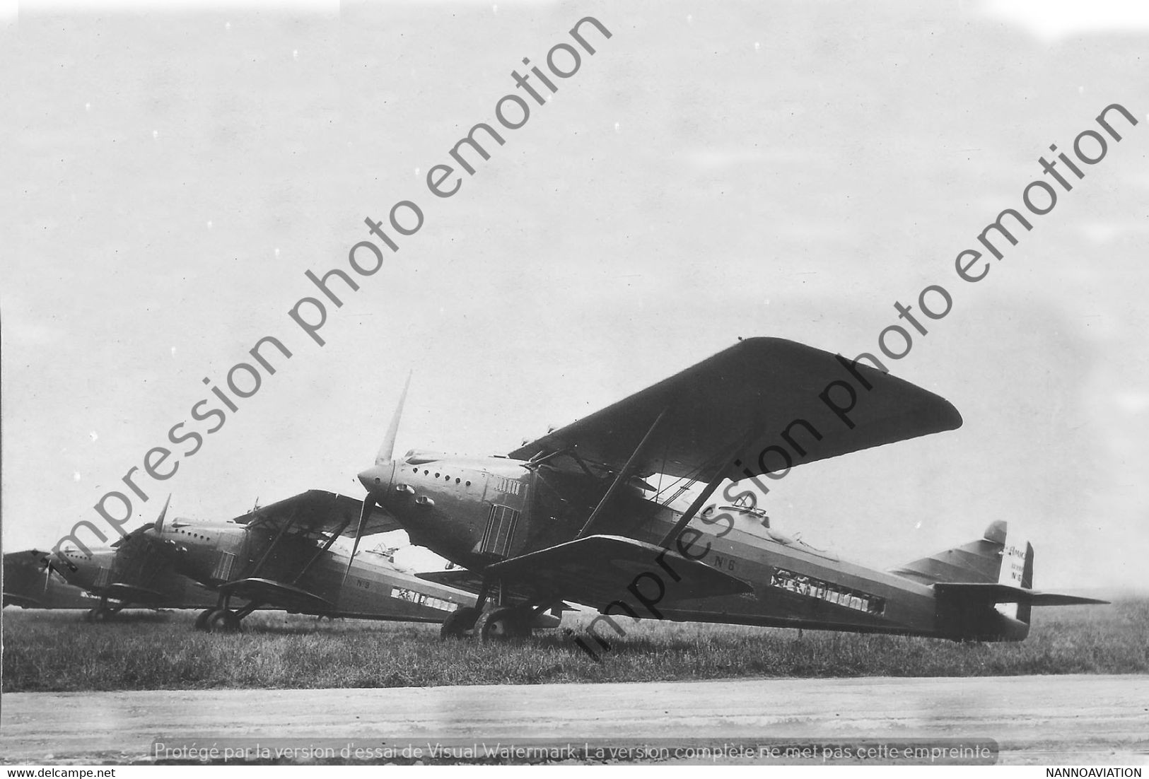 PHOTO RETIRAGE REPRINT AVION AIRCRAFT    AMIOT N°6 AU 1ER PLAN - Aviation