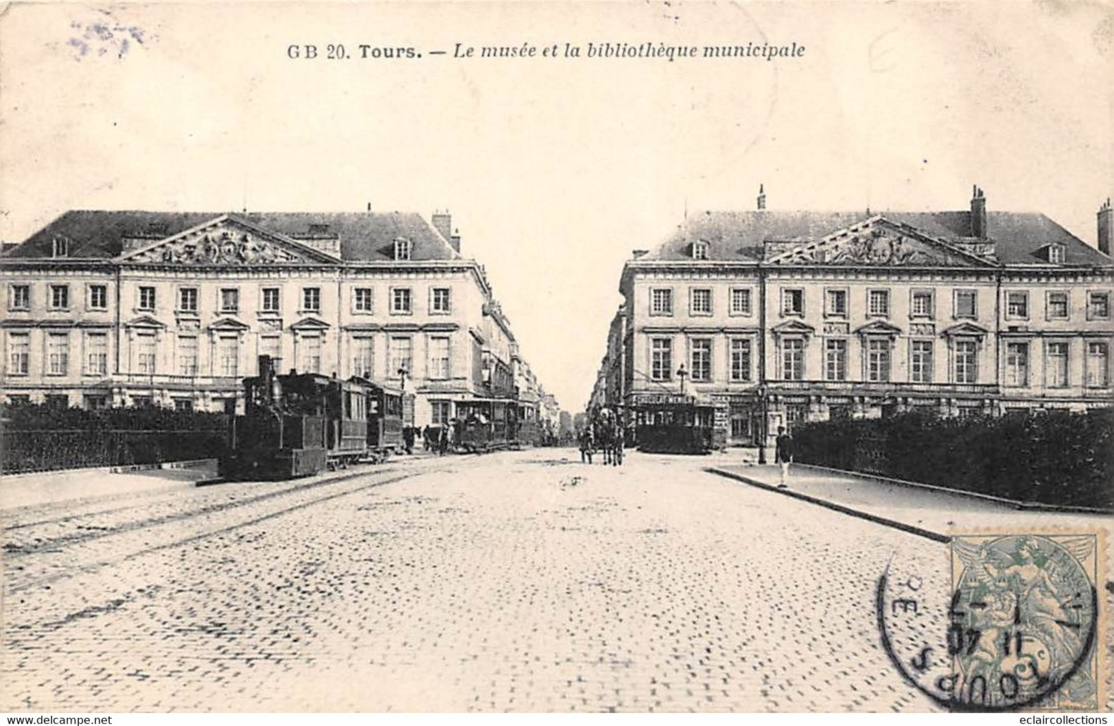 Tours     37        Gare Ou Chemin De Fer . Tramway  Entre Musée Et Bibliothèque   N°  GB 20 (voir Scan) - Tours