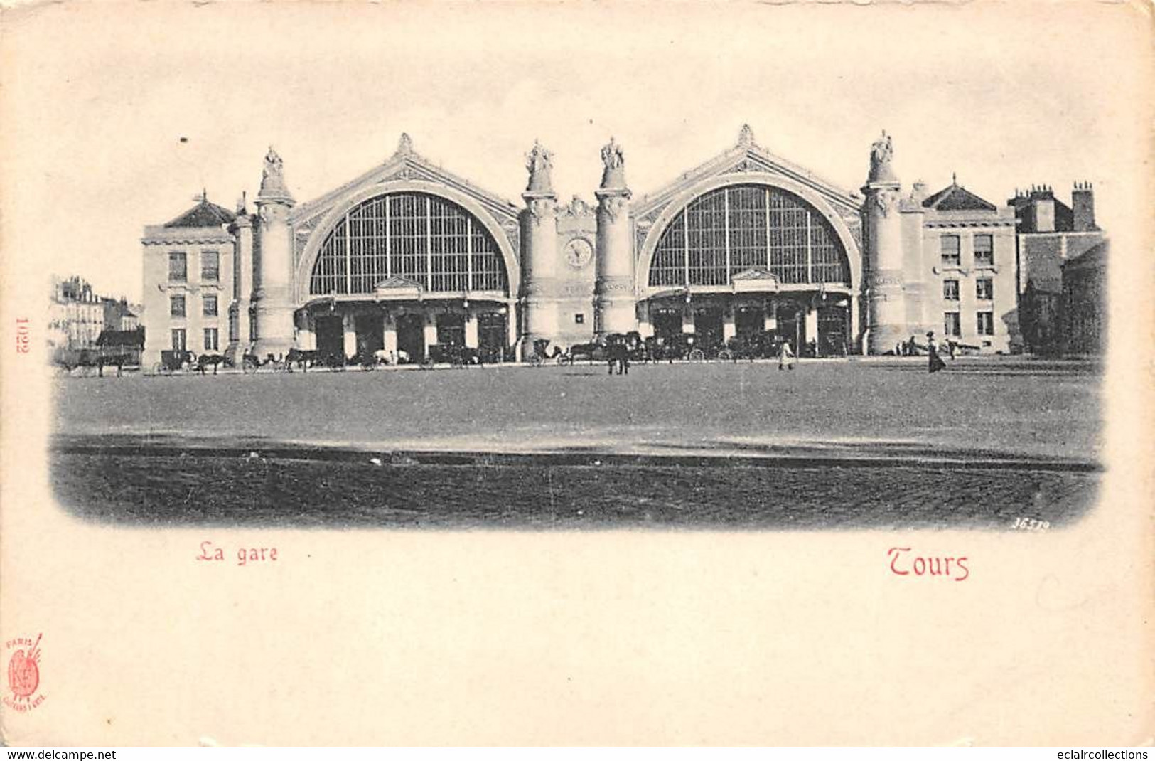 Tours     37        Gare Ou Chemin De Fer . Train. Extérieur De La Gare   Kunzli   (voir Scan) - Tours