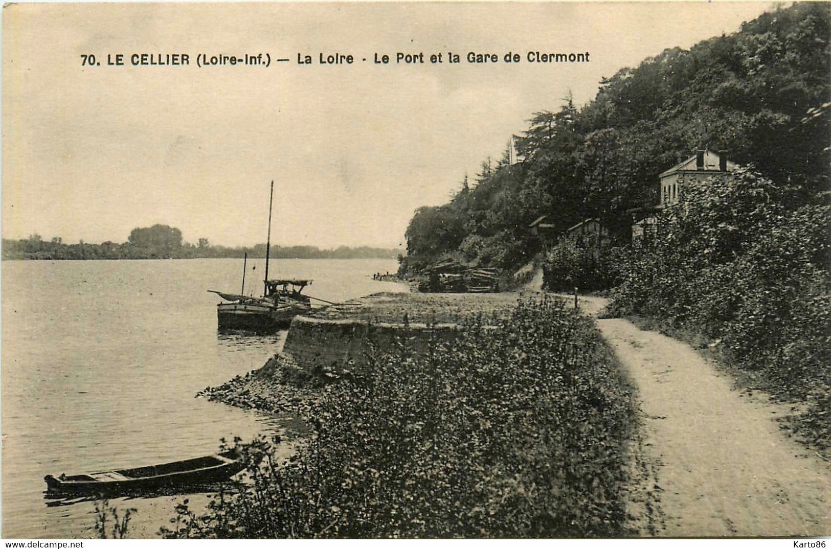 Le Cellier * Le Port Et La Gare De Clermont * La Loire * Péniche Batellerie - Le Cellier