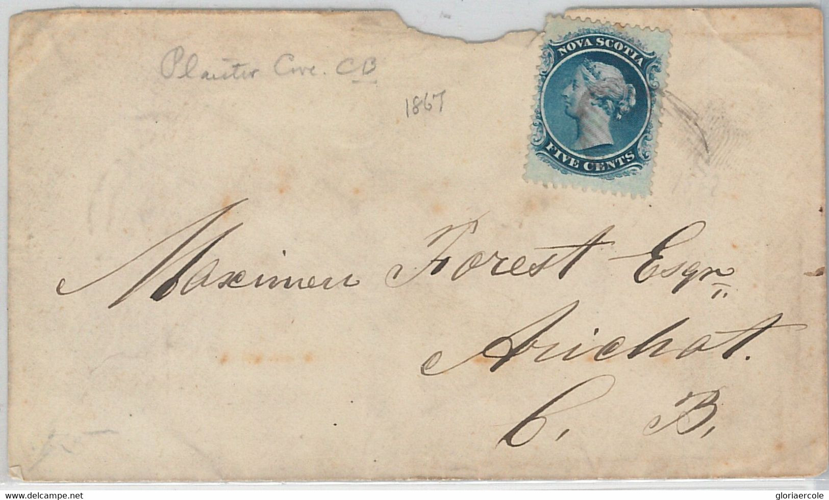 54347  -  CANADA -  POSTAL HISTORY   -  Early  COVER 1867 - Covers & Documents