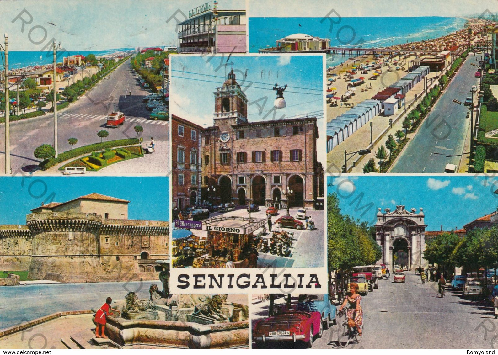 CARTOLINA  SENIGALIA,ANCONA,MARCHE,MARE,SOLE,ESTATE,VACANZA,BELLA ITALIA,STORIA,MEMORIA,CULTURA,VIAGGIATA 1970 - Ancona