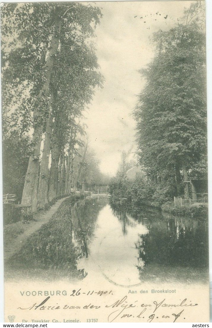 Voorburg 1901; Aan Den Broeksloot - Gelopen. (Dr. Trenkler Co. - Leipzig) - Voorburg
