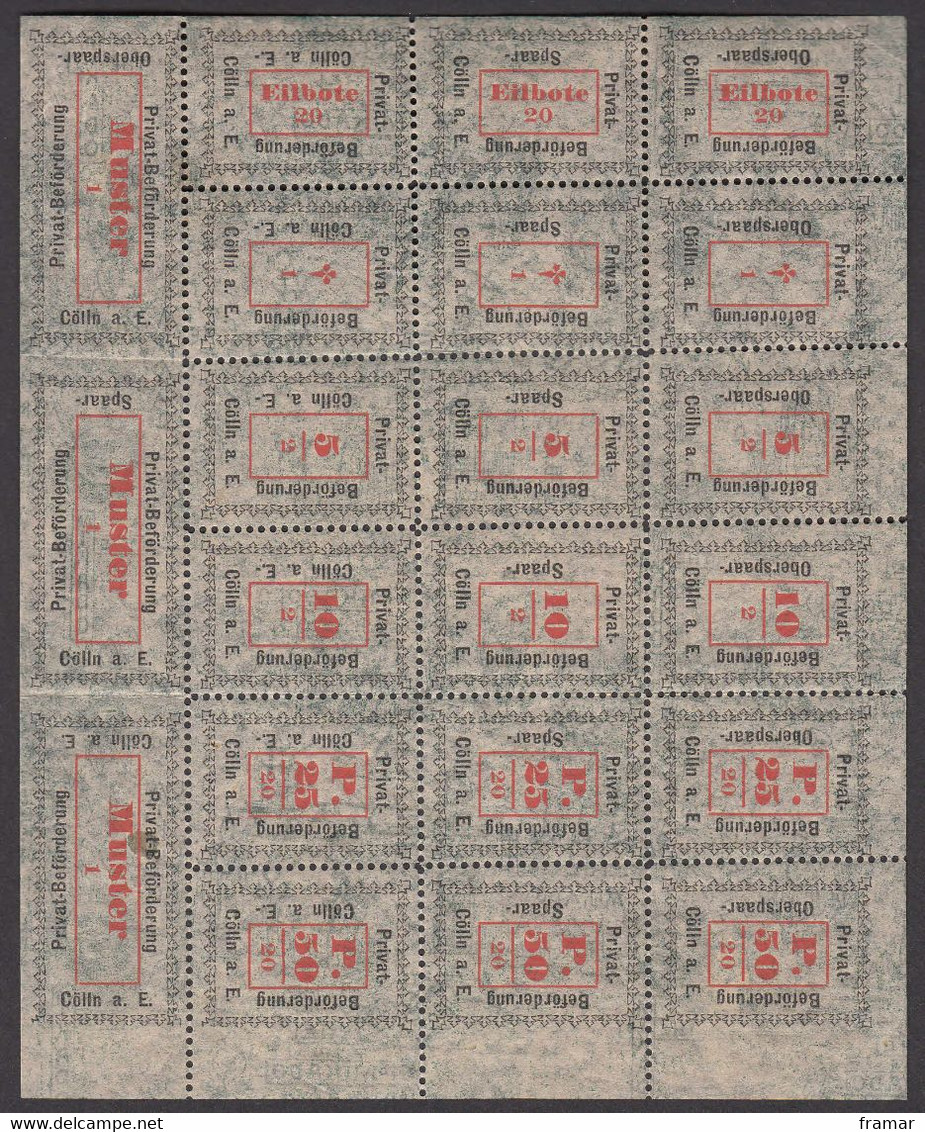 ALLEMAGNE - 1888 - Poste Privée De Cöll Am Elbe,  Spaar Et Oberspaar Publicité - Private & Local Mails