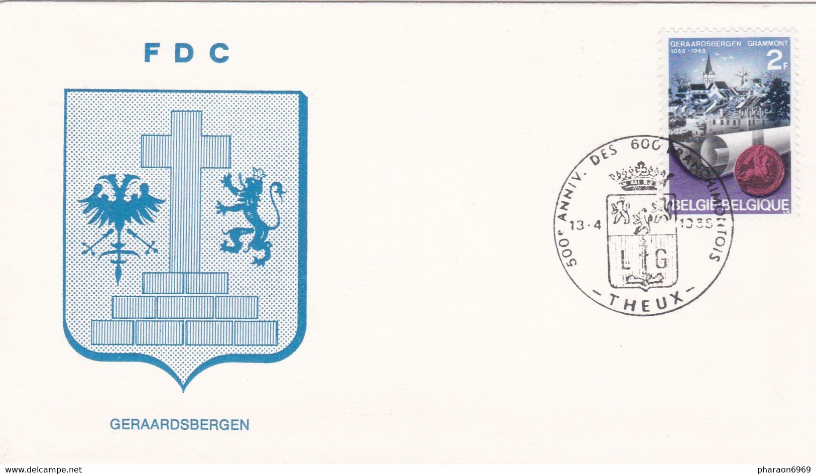 Enveloppe FDC 1448 Gerrardsbergen Theux - 1961-1970