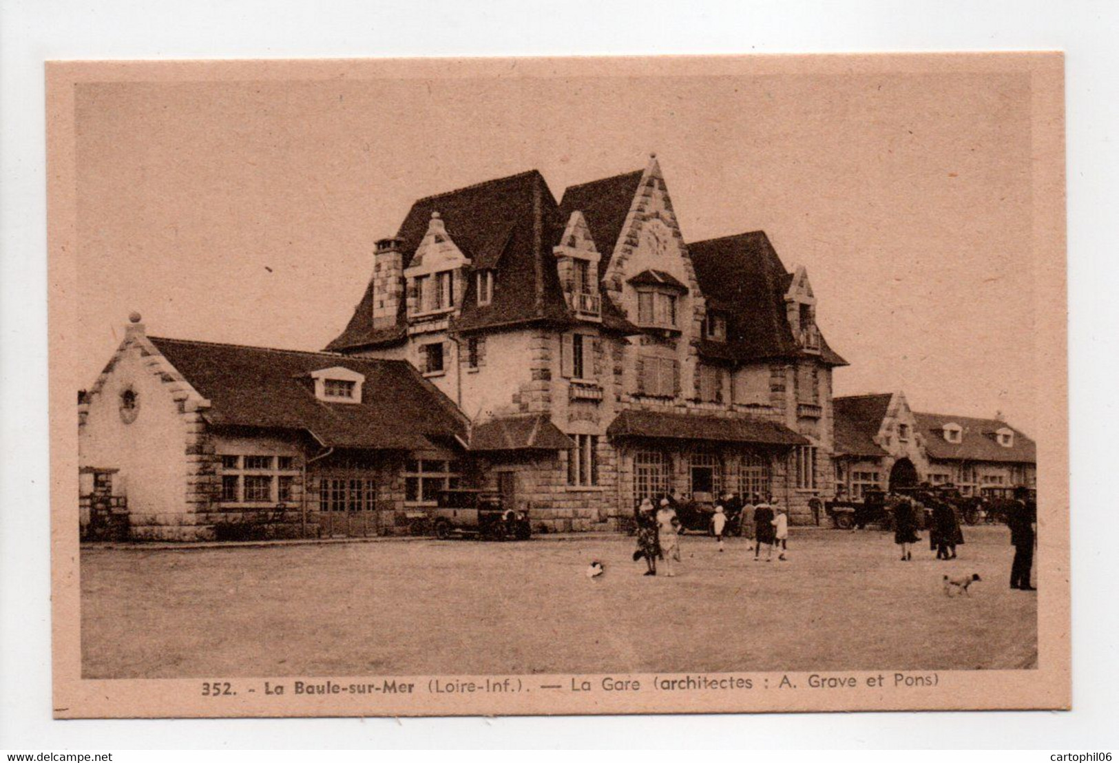 - CPA LA BAULE-SUR-MER (44) - La Gare (belle Animation) - Edition Chapeau 352 - - La Baule-Escoublac