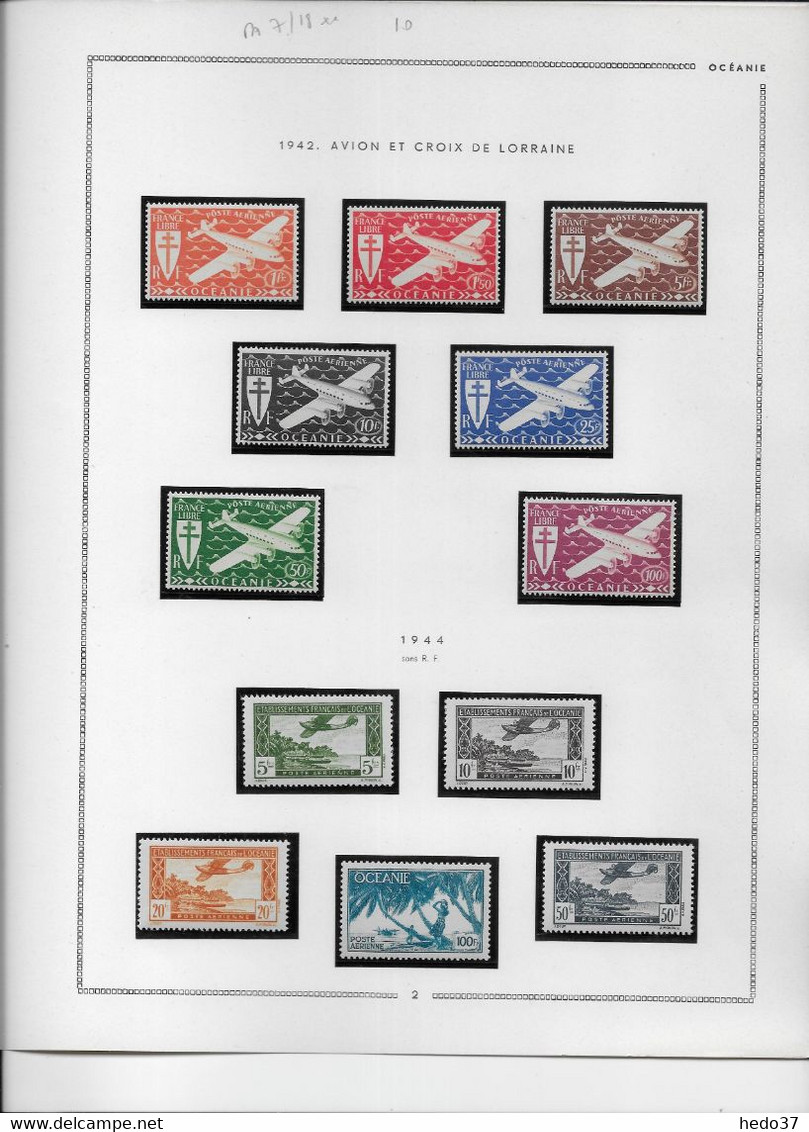 Océanie Poste Aérienne N°7/18 - Collection Vendue Page Par Page - Neuf ** Sans Charnière - TB - Airmail