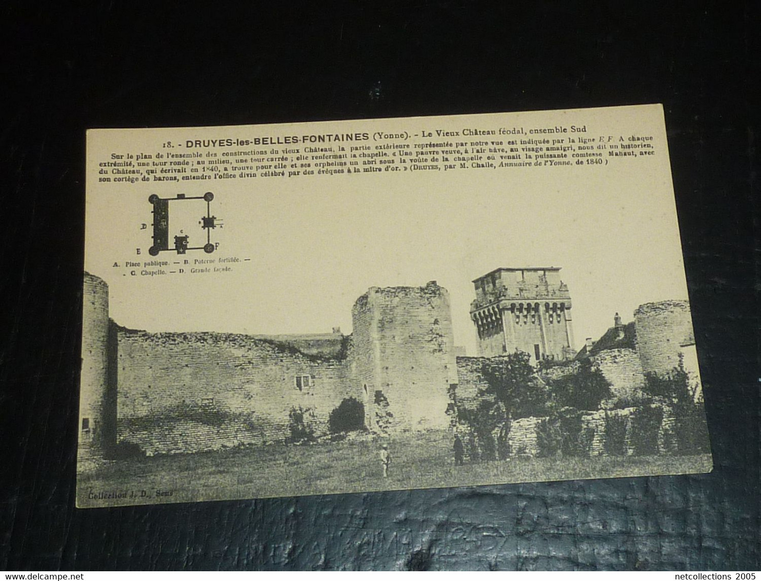 DRUYES Ou DRUYES-LES-BELLES-FONTAINES - LE CHATEAU LOT DE 8 CARTES POSTALES TOUTES DIFFERENTES - 89 YONNE (B.V) - Sonstige & Ohne Zuordnung