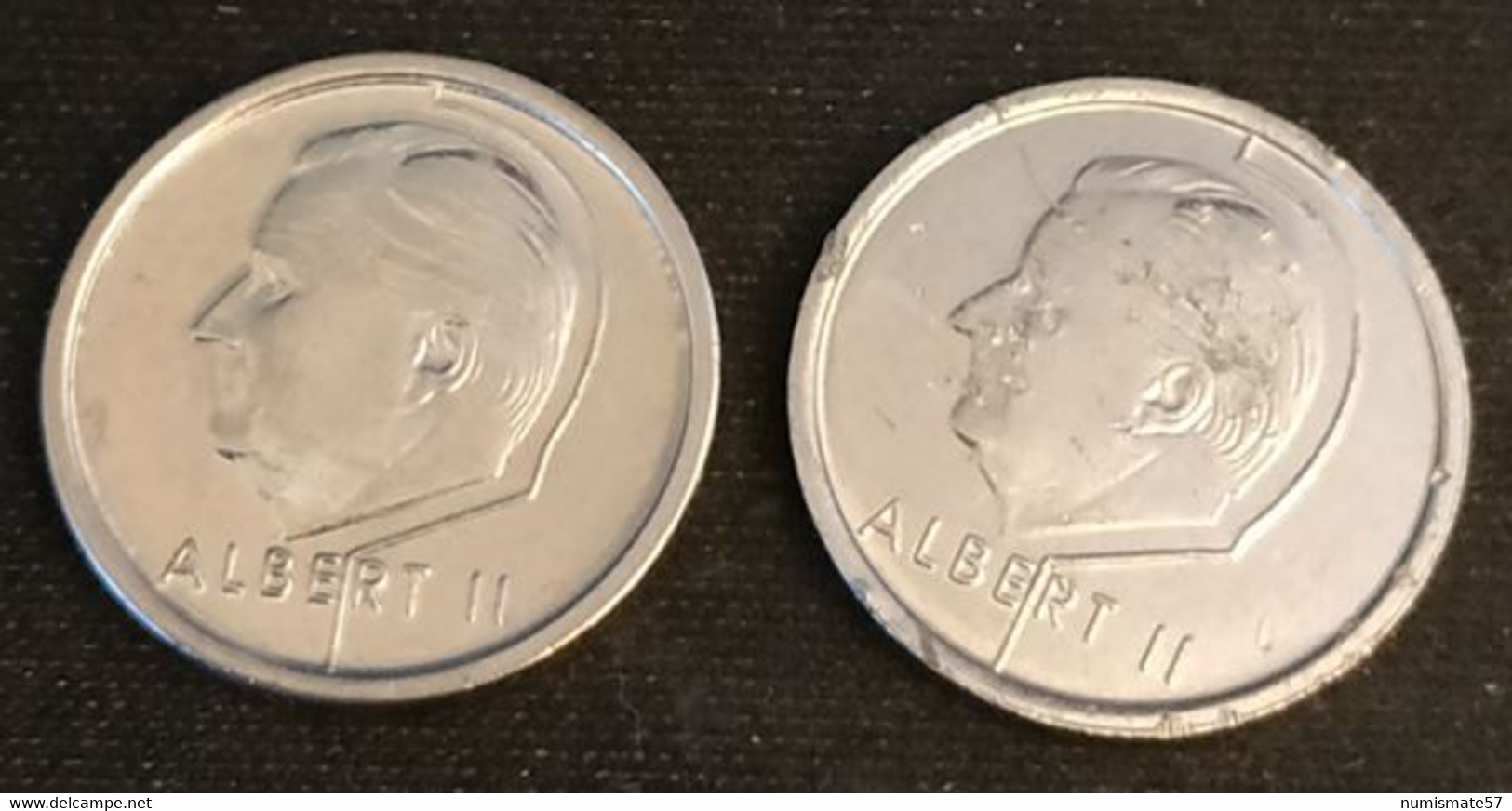 BELGIQUE - BELGIUM - Lot De 2 Pièces - 1 FRANC - Albert II - 1994 FR - 1996 NL - KM 187 - KM 188 - 1 Franc