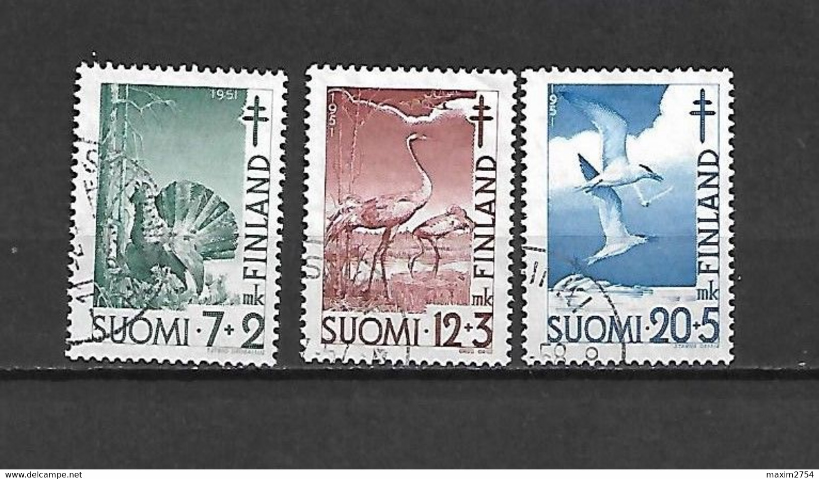 FINLANDIA - 1951 - N. 379/81 USATI (CATALOGO UNIFICATO) - Gebraucht