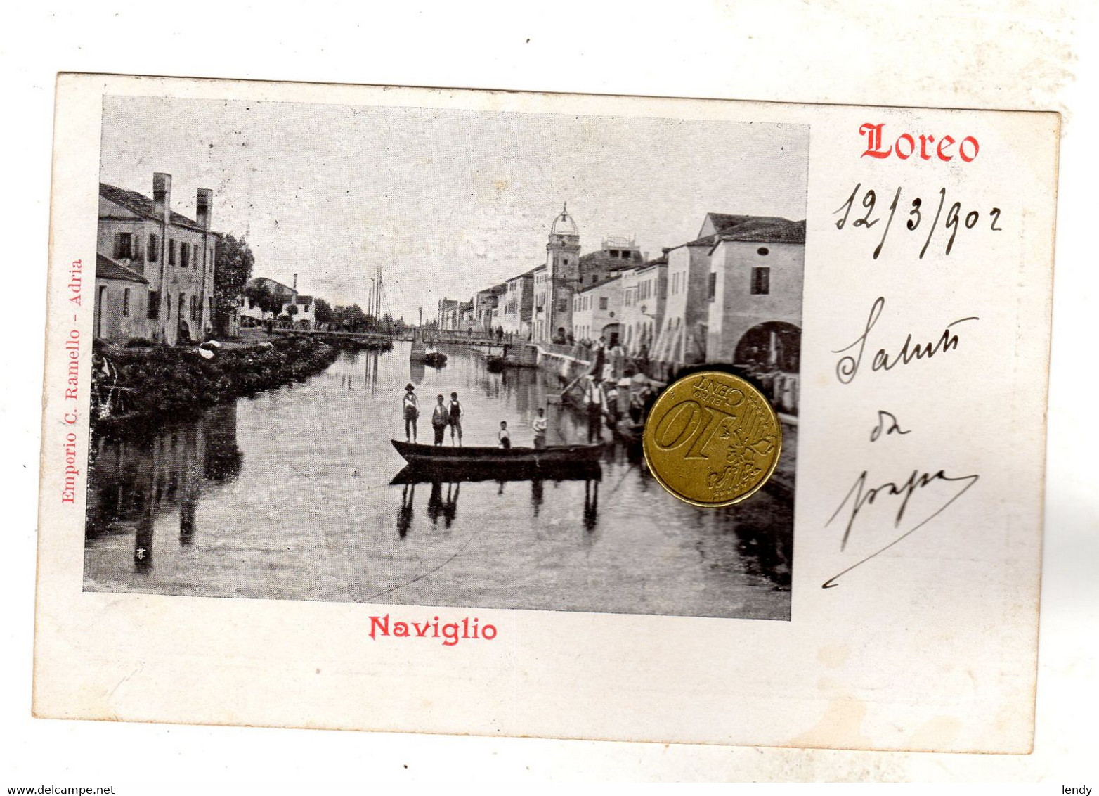 LOREO ADRIA ROVIGO Viaggiata 1902 Rara - Rovigo