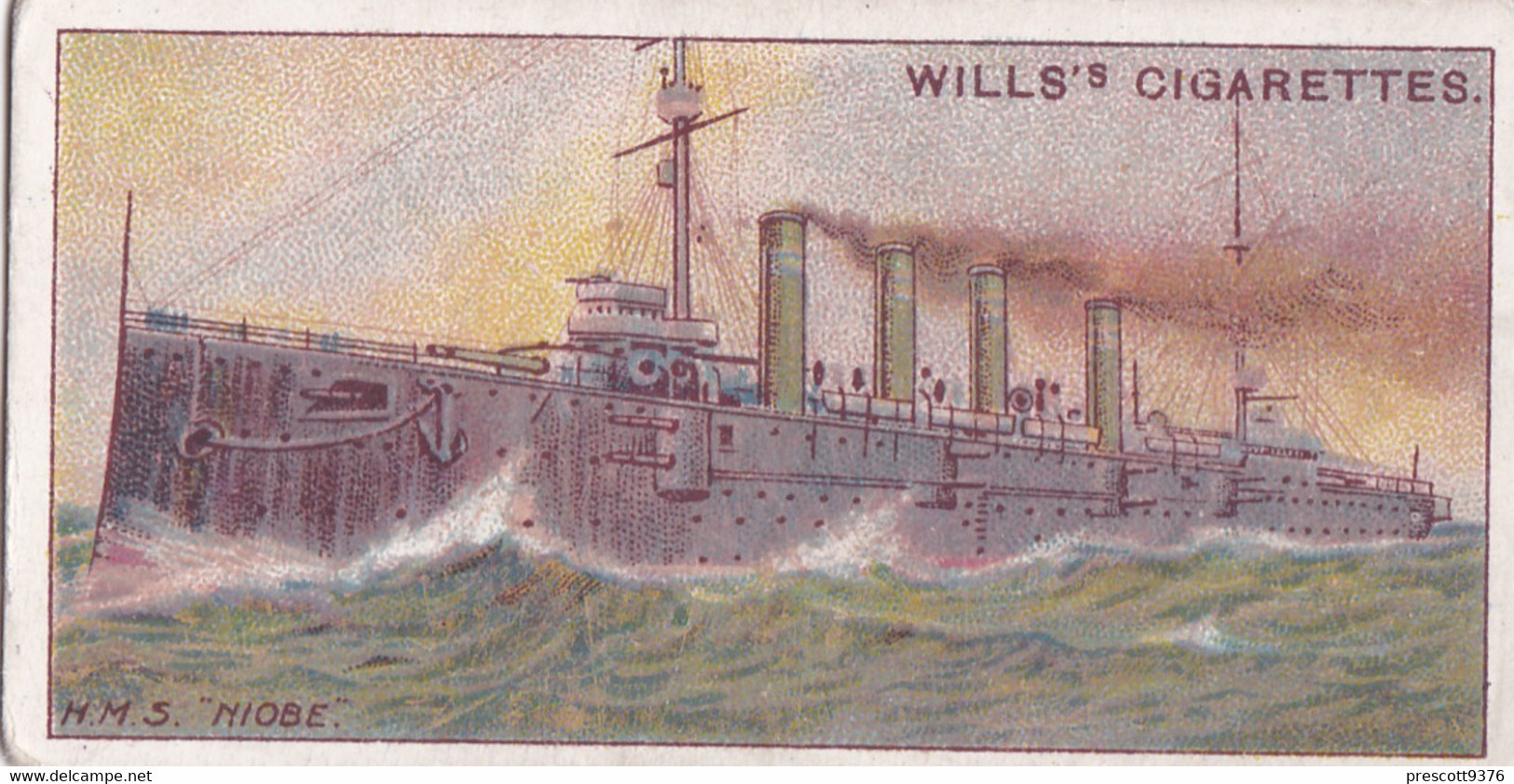 Celebrated Ships 1911 - Wills Cigarette Card - Celebrated Ships - 18 HMS Niobe, Canada - Wills