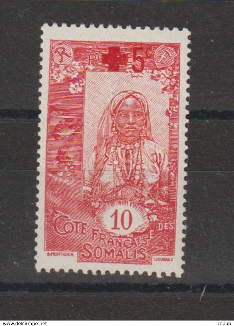 Cote Des Somalis 1915 Croix Rouge 100, 1 Val * Charnière MH - Neufs