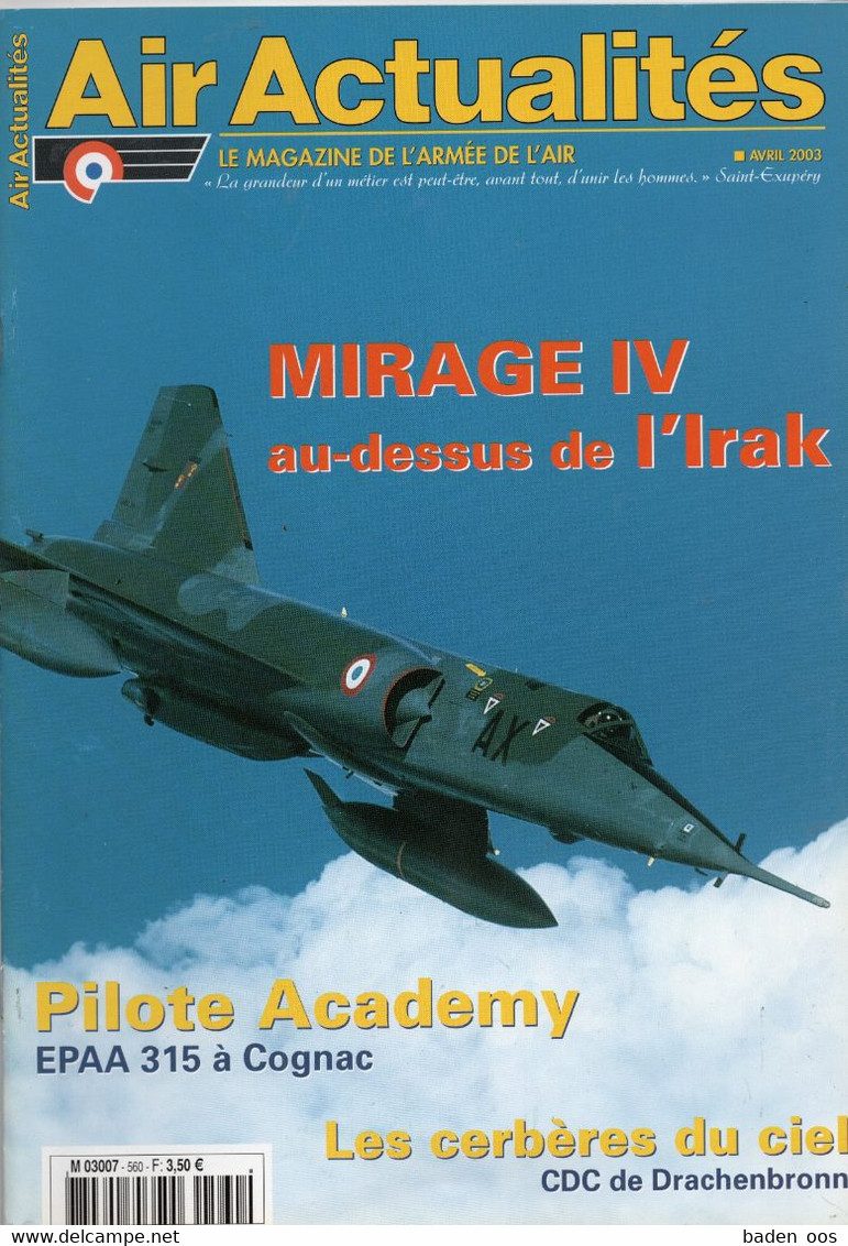 Air Actualités Avril  2003 N560 Mirage IV Sur L'Irak - Français