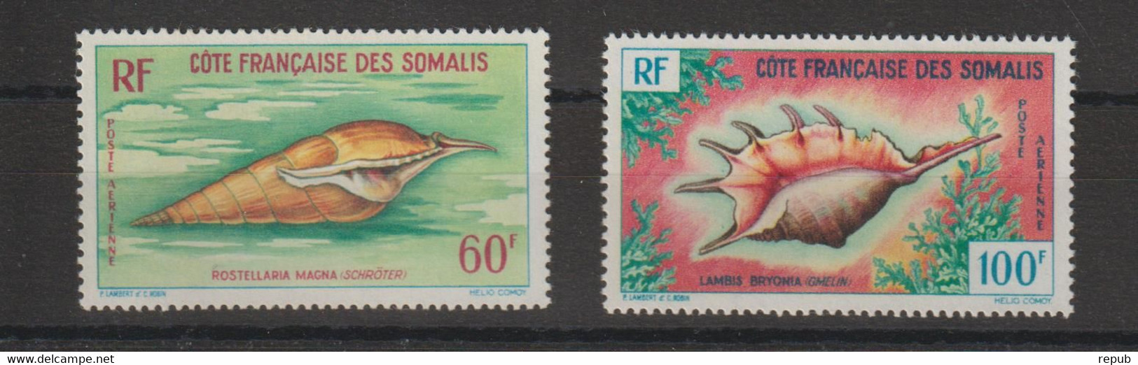 Cote Des Somalis 1962 Coquillages PA 31-32, 2 Val ** MNH - Neufs