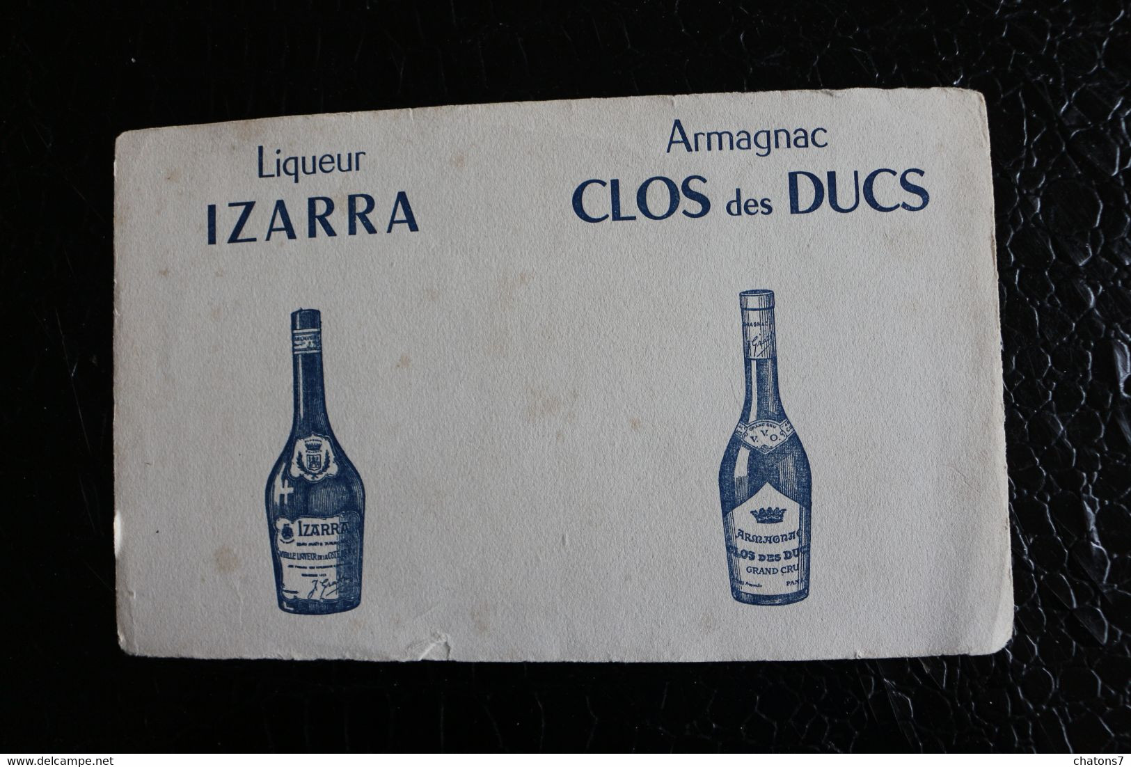 BU/5 - Buvard - Publicité - Liqueur  Izarra - Armagnac Clos Des Ducs  /  22x14 Cm - Liquor & Beer