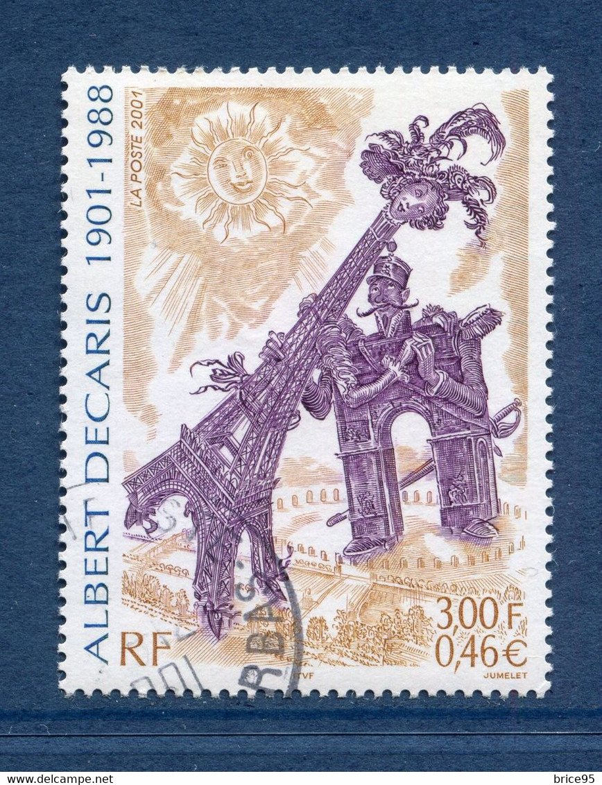 ⭐ France - YT Nº 3435 - Oblitéré Dos Neuf Sans Charnière - 2001 ⭐ - Used Stamps