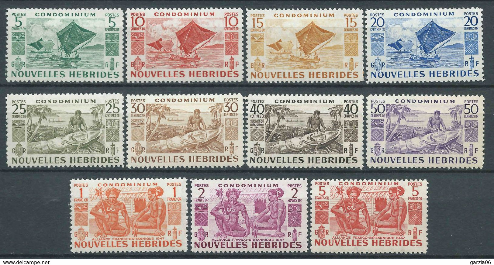 Nouvelles Hébrides  - 1953  -  Série Courante - N° 144 à 154  - Neuf * - MLH - Unused Stamps