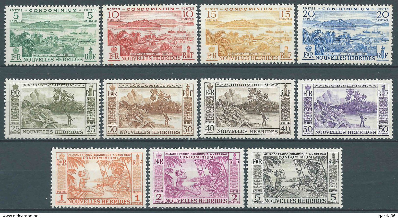 Nouvelles Hébrides  - 1957  -  Série Courante - N° 175 à 185 - Neuf * - MLH - Unused Stamps