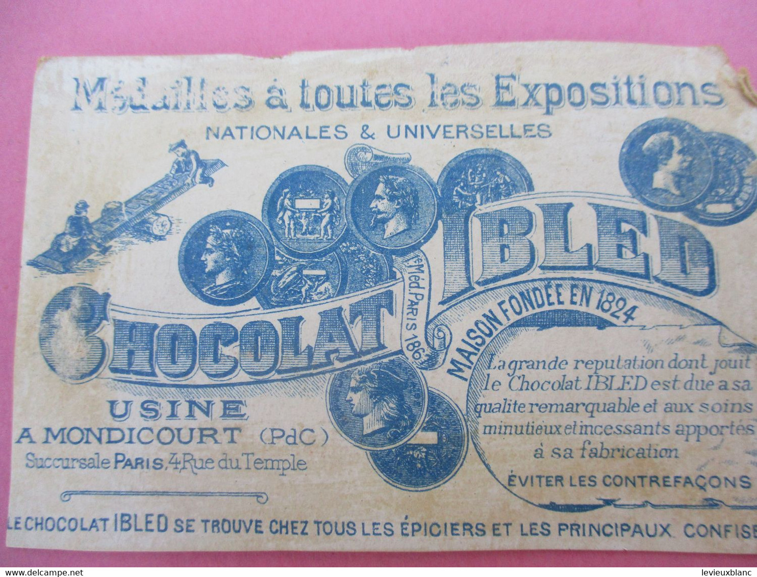 1 Chromo/Chocolat / IBLED / ESPAGNOL/ Usine à Mondicourt ( P De C ) / Vers 1875         IMA593 - Ibled