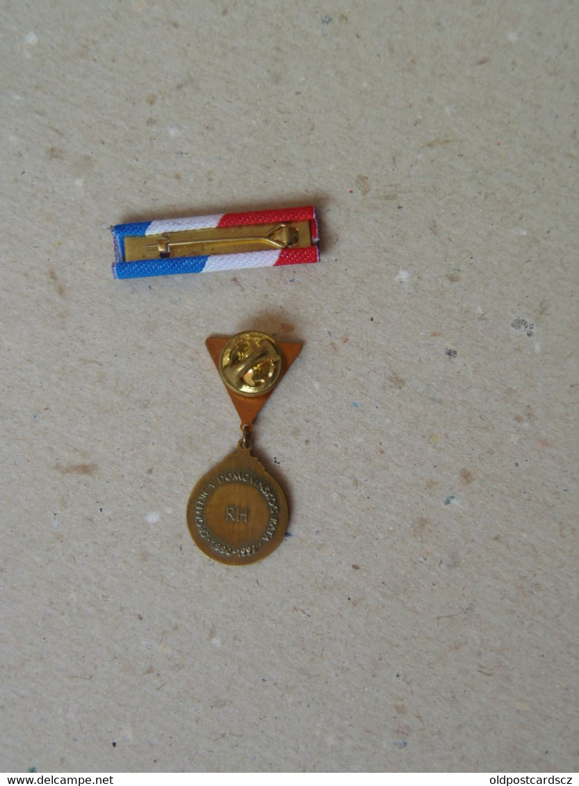 Croatia Army War Officer Testimonial Of Homeland War 1990 1992 Spomenica Rat Memorial Enamel Medal Medaille Medaglia - Autres & Non Classés