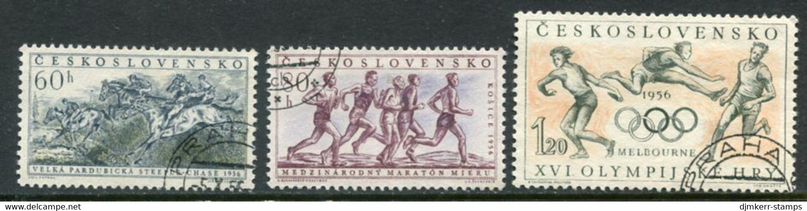CZECHOSLOVAKIA 1956 Sports Events II  Used.  Michel 981-83 - Used Stamps